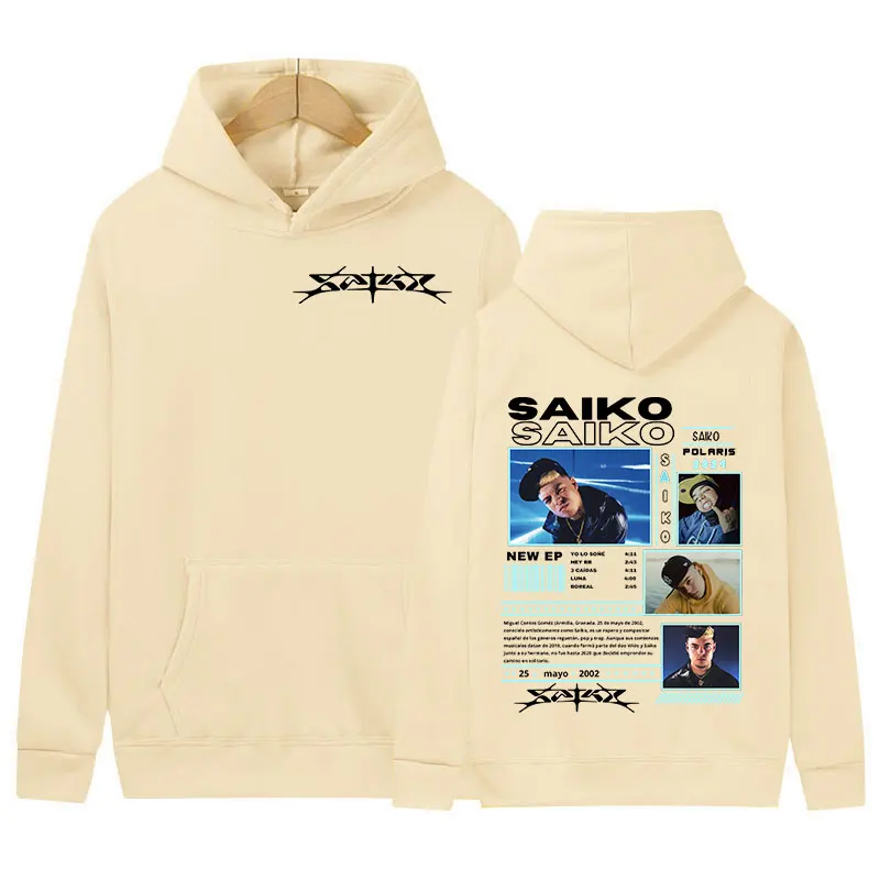 Рэпер SAIKO POL ARIS Tour 2024 толстовка с капюшоном мужской свободный пуловер в стиле