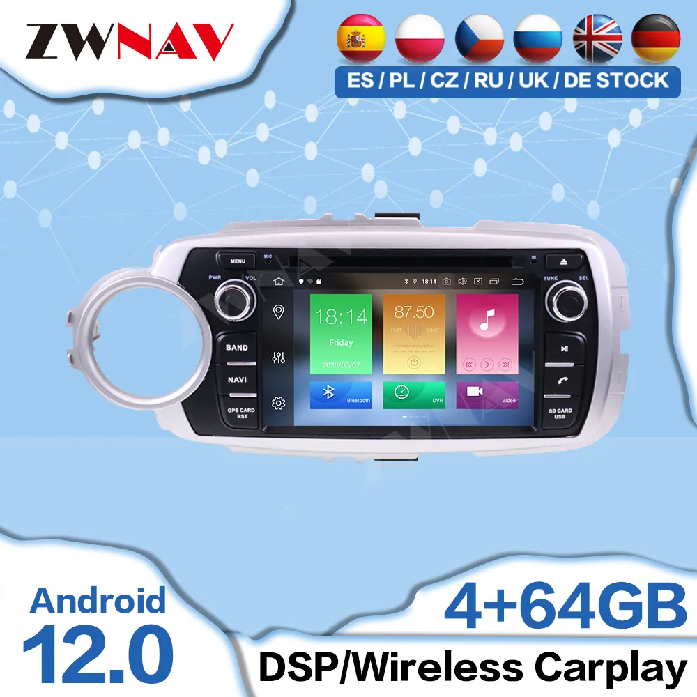 Carplay для Toyota Yaris 2012 2013 2014 2015 Автомобильный мультимедийный центральный