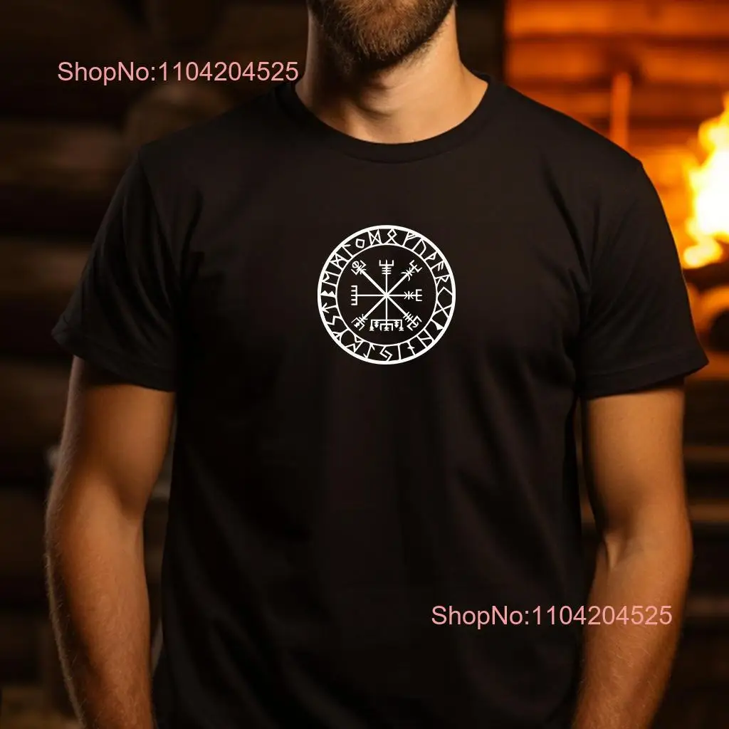 Футболка Vegvisir готический брат дядя бойфренд мотоцикл компас байкер вальгалла