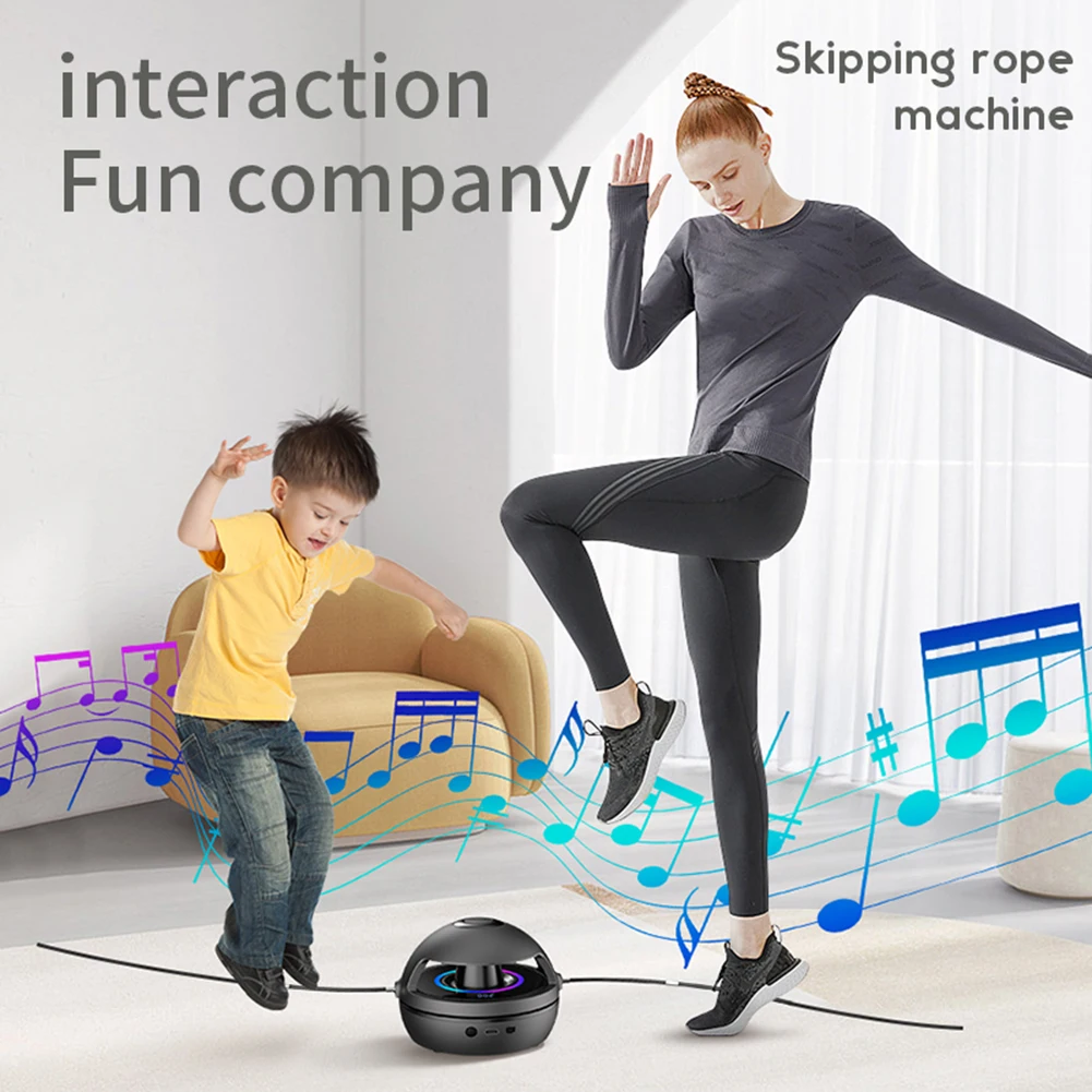 

Electric Rope Skipping Machine Digital Counter Bluetooth 5.1 Entertaining Home Exercise Smart Remote Control Automatic Jump Rope