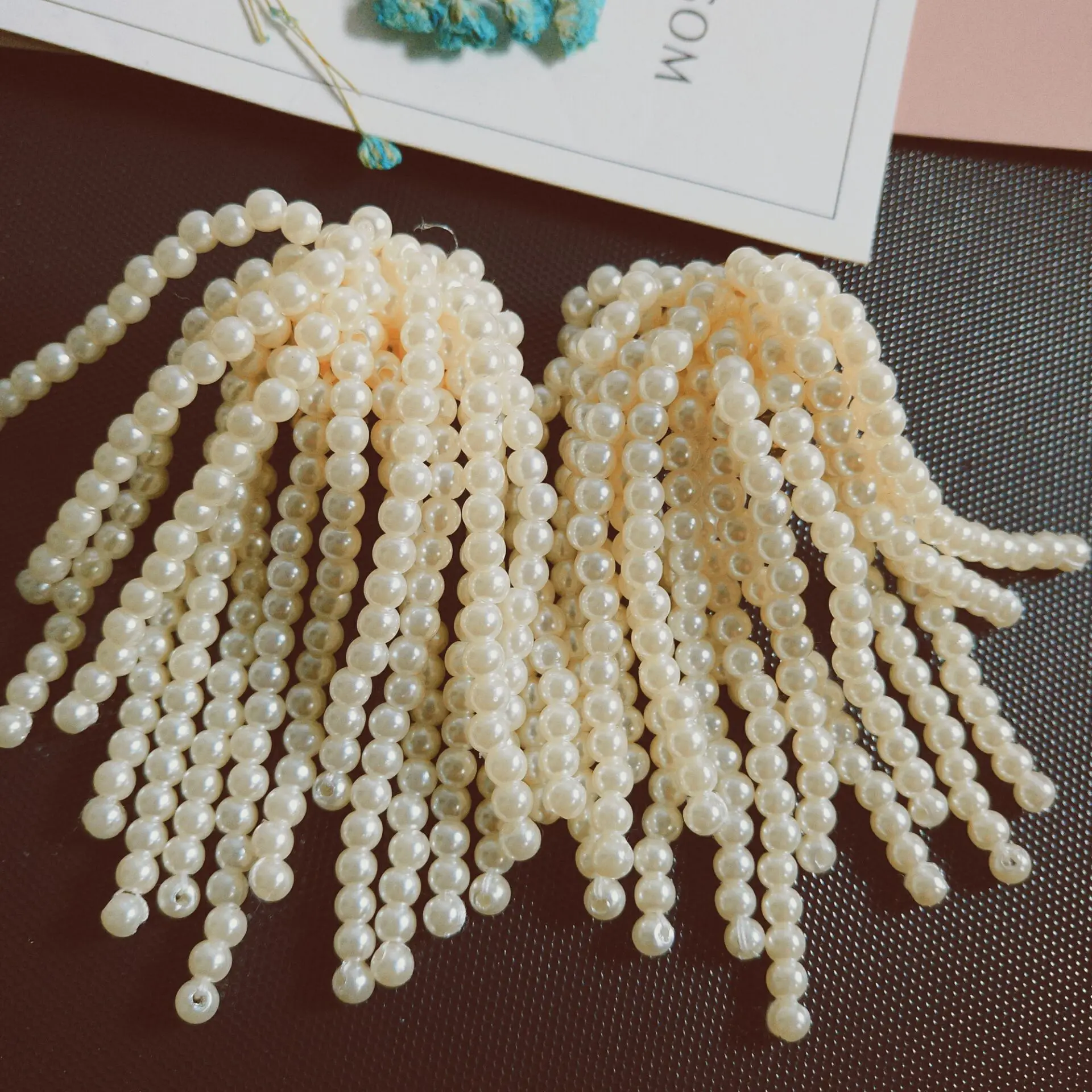 

Exaggerated Handmade Pearl Tassel Ear Clips Without Ear Holes Earrings Female Wholesale