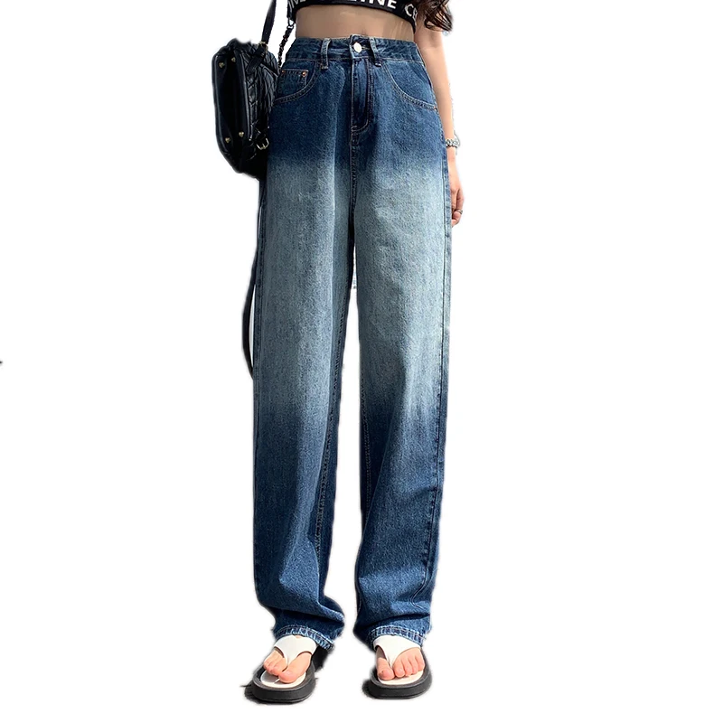 

2022 New Spring Summer Light Weight Mid-Waist Loose Women's Jeans Stretch Female Denim Pants Trousers Drop Shipping