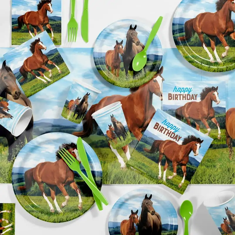 

Horse Birthday Party Supplies Kit for 8 Guests