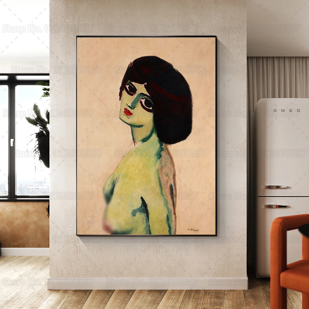 

Kees Van Dongen, Картина на холсте «два глаза», Современный художественный настенный постер для домашнего декора