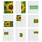 Прозрачный альбом PLRBOK A4 для фотоальбома, 10 пакетов, запасные страницы, протектор с 4 отверстиями, разные форматы, 4 фотокарты, открытка, блокнот