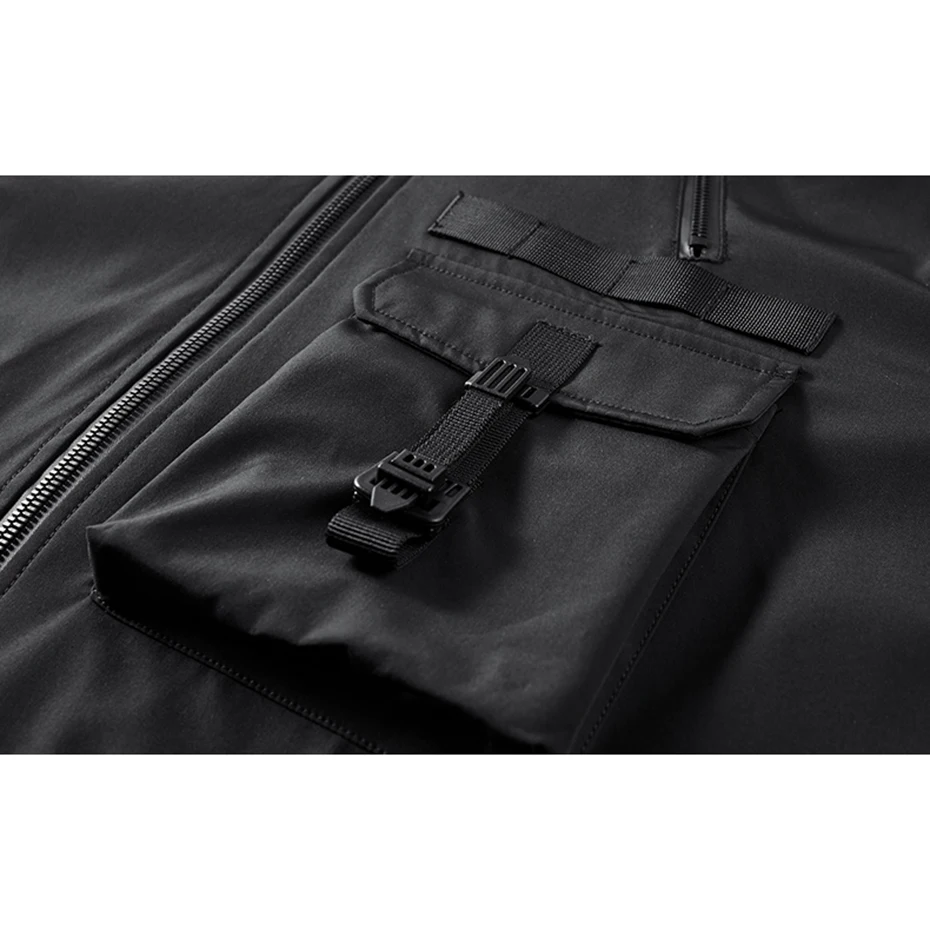 Куртка Techwear мужская с капюшоном уличная одежда пальто несколькими карманами