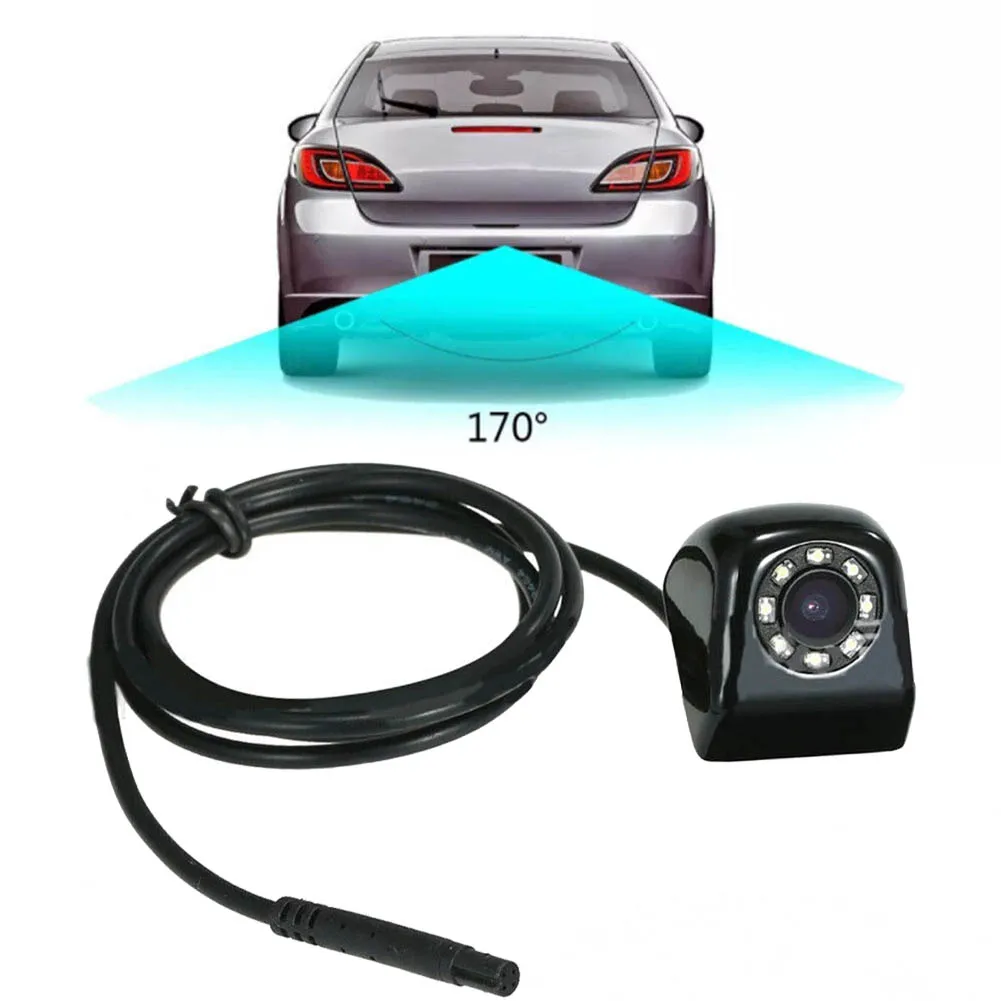 

170° HD 8LED Car Rear View Backup Parking Reverse Camera Night Vision Waterproof Car Rearview Camera Video Cable Car Electronics