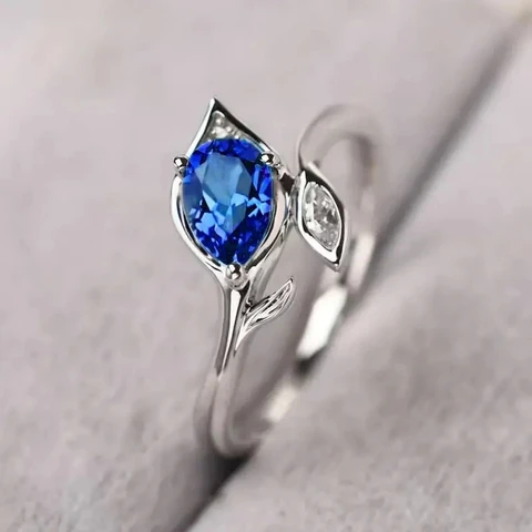 Кольцо CAOSHI T0303 яркого синего цвета