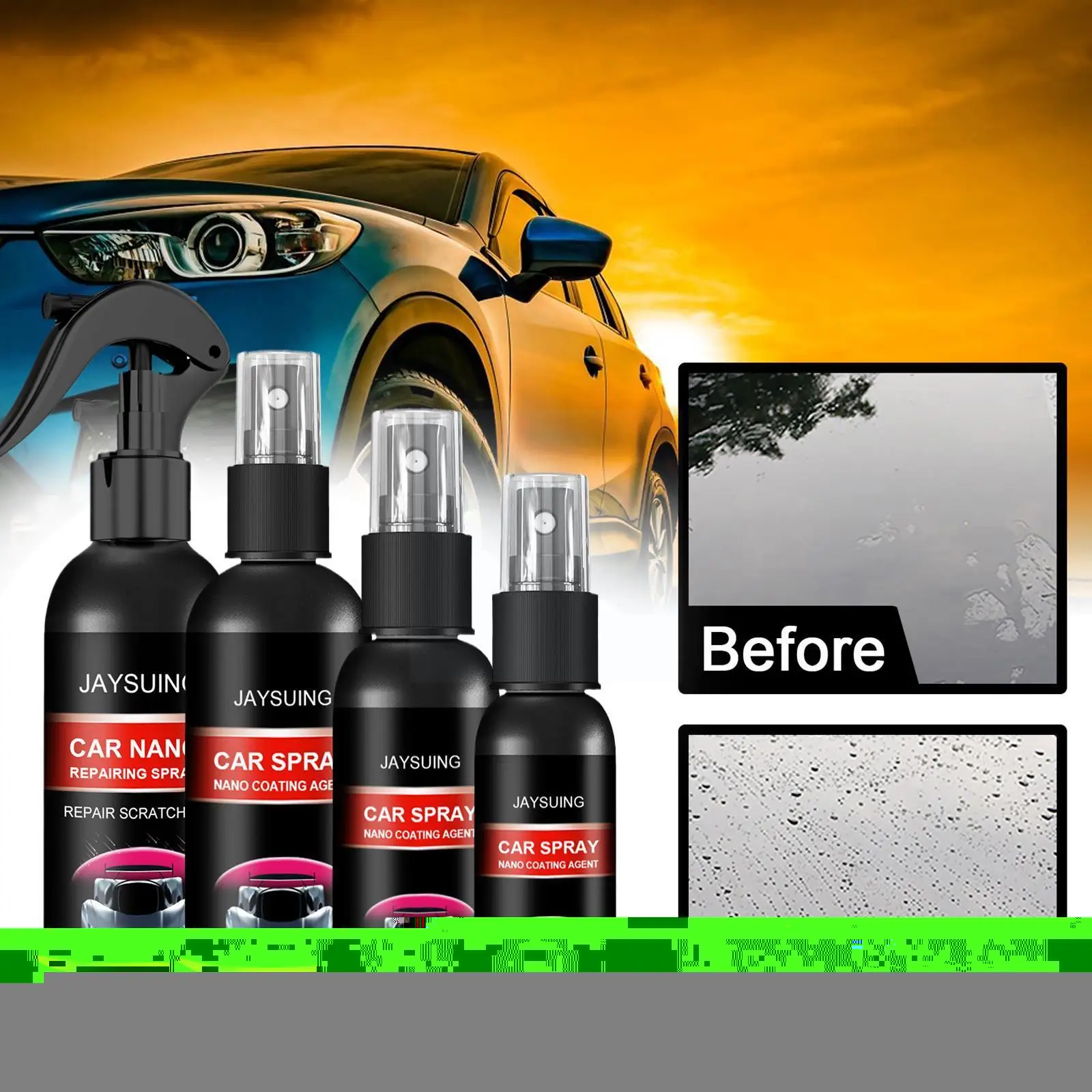 

Ceramic Coating Spray Car Top Sealant Repellent Nano Coating Crystal Hydrophobic Polishing Glass Liquid Waterproof Plated T8U0