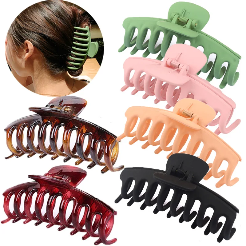 

2Pcs Hair Claw Clips 4 Inch Nonslip Large Crab Hairpins for Women Thin Hair Accessories Barrette Girls Gifts for Women