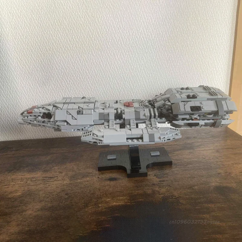 Модель линкора MOC Space War 2004, Battlestar Pegasus, космический корабль, строительные блоки, модель DIY, набор кирпичей для сборки, игрушки, подарки для детей (art.: 3920d28fca962) - 3920d28fca962