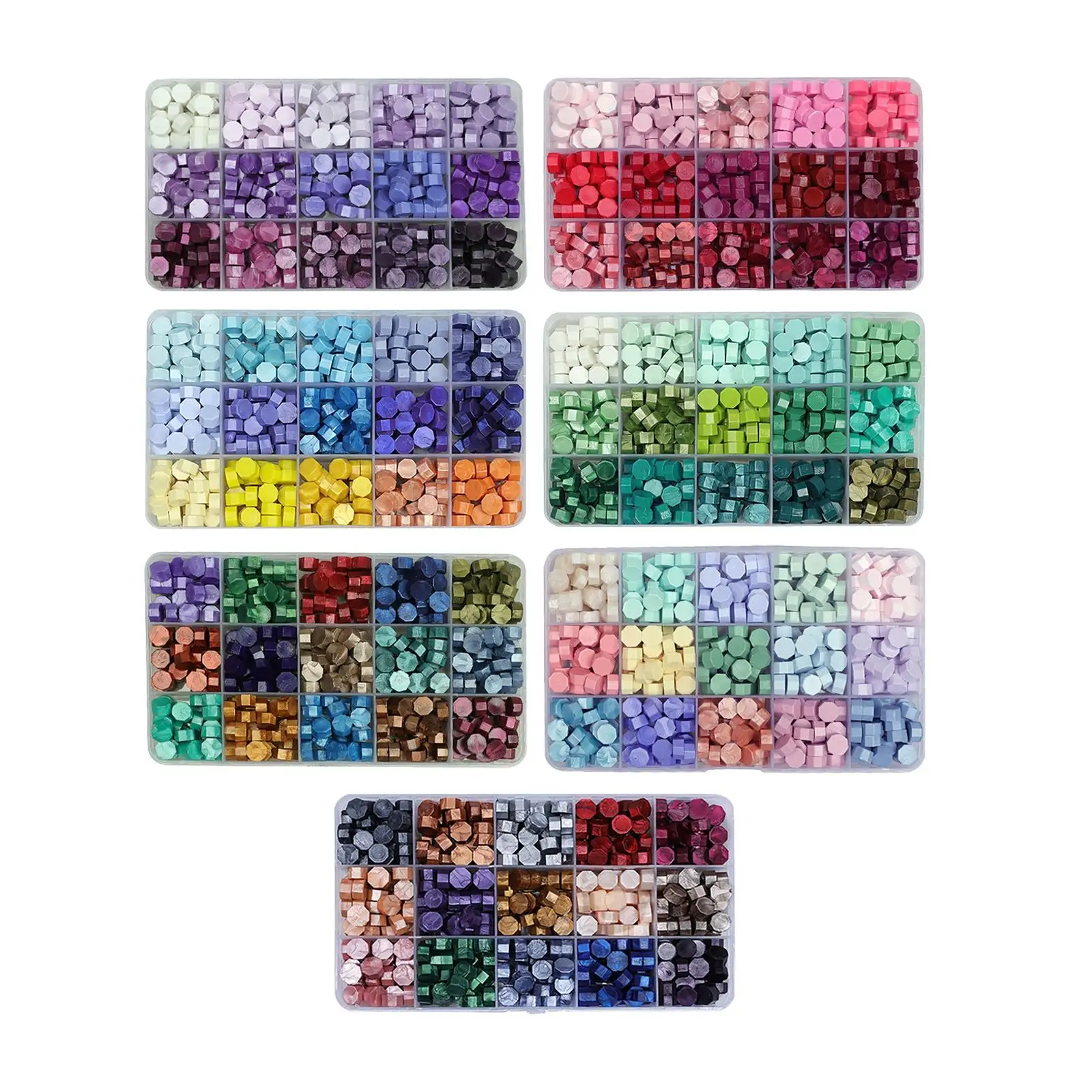 

15 Grids Wax Seal Beads Ancient Sealing Wax Stamp Making Tools for Wax Stamp Envelopes Wine Packages Cards Crafts and Decoration