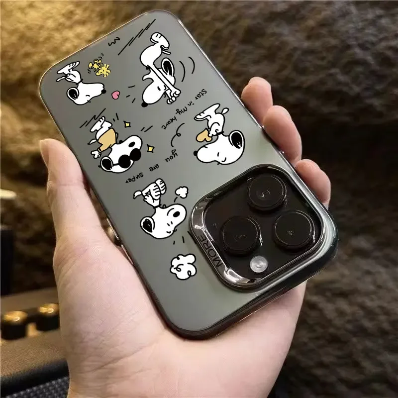 Мультяшный S-Snoopys-Dog e чехол для телефона iPhone16 11 12 13 14 15 Pro Max 7 8 Plus X XR XS MAX SE20 милый