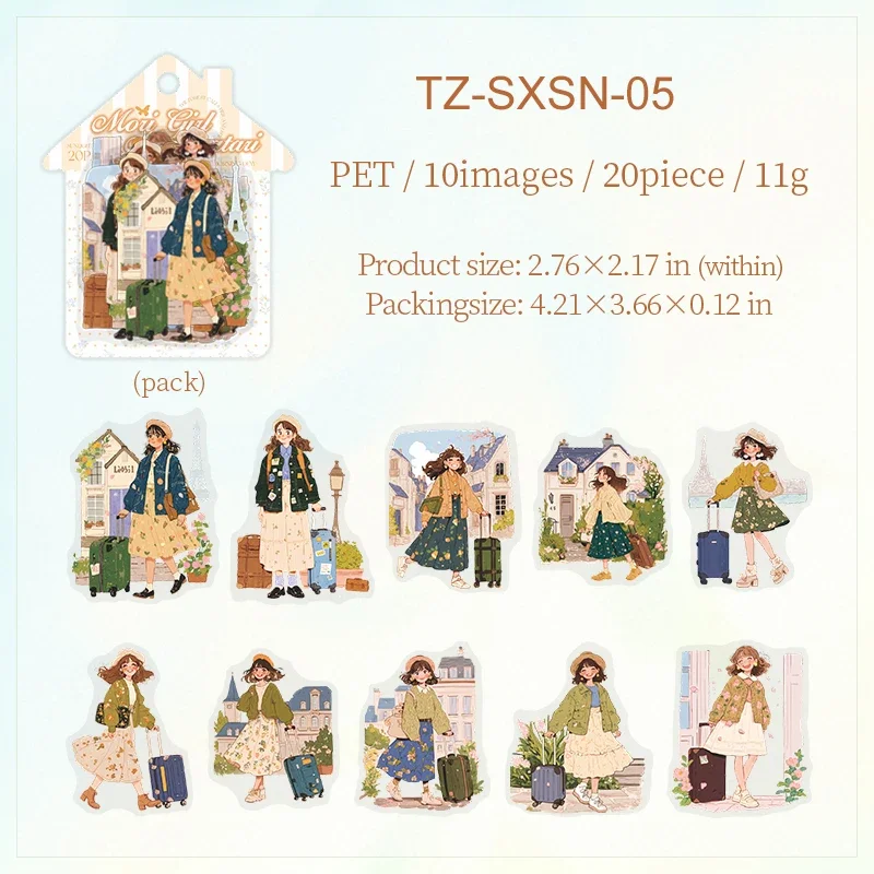 

Набор стикеров Jianwu Forest Girl Story Series