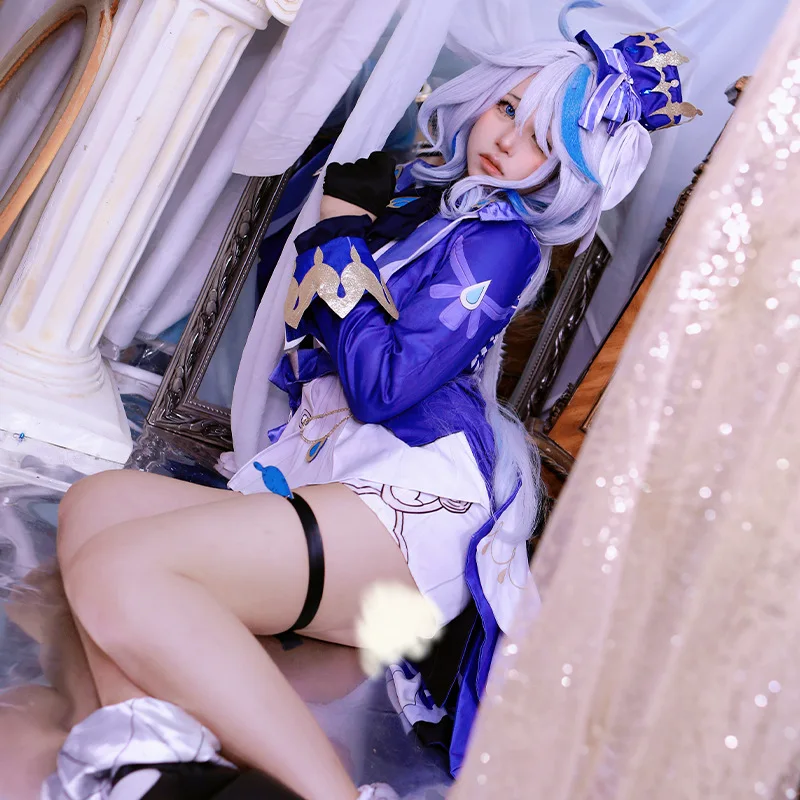 Фонтейн фурина фокалоры Косплей Костюм Платье геншин ударно костюм черная белая