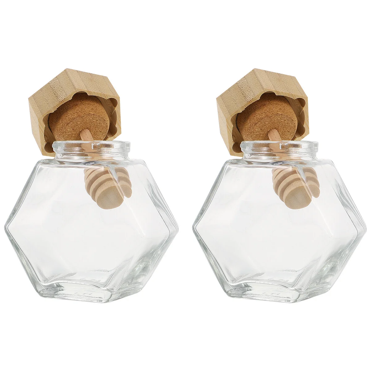 

2pcs Kitchen Honey Storage Sealed Container Can Jars Jam Storage Container