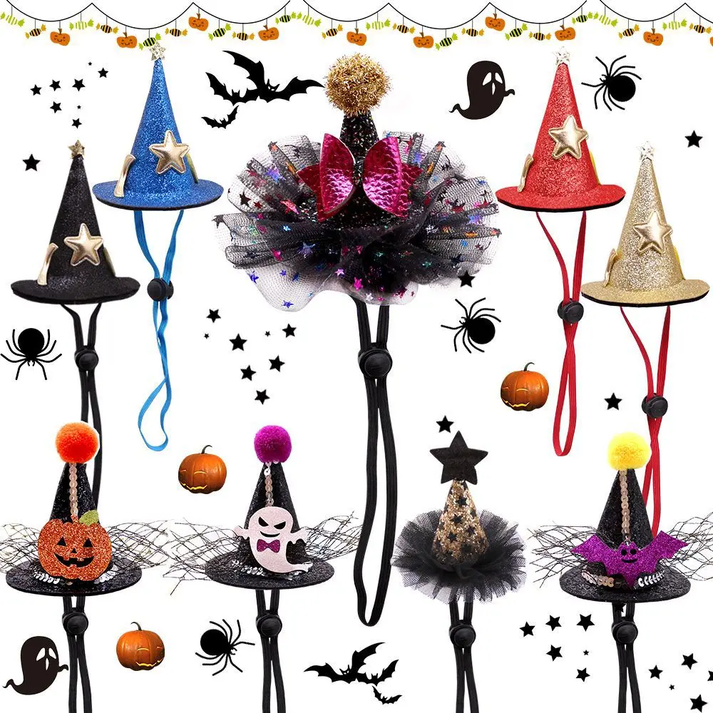

Pet Hats Halloween Cat Dog Headwear Adjustable Pet Supplies Holiday Pet Halloween Dress Up Cosplay Props for Dog Pet Clothes