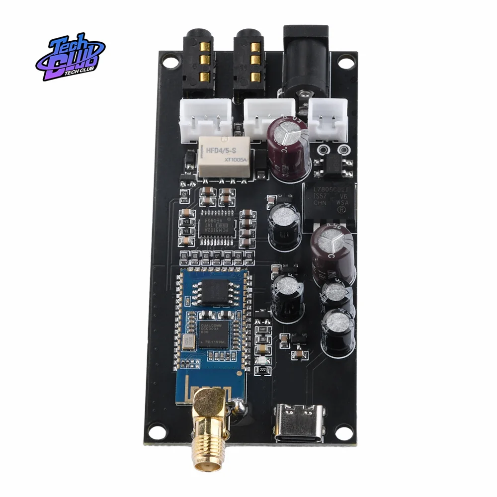 Bluetooth-совместимая 5 1 звуковая карта QCC3034 модуль DAC аналоговый вход жесткого