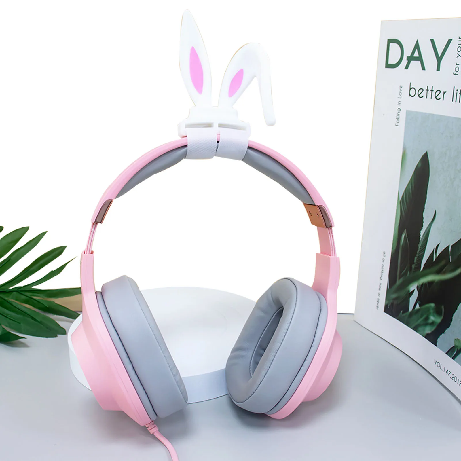 

Bunny Ears For Headsets Adjustable Design Accessory For Headphones Silicone Skin-Friendly Universal Fit Gifts For Girls Boys