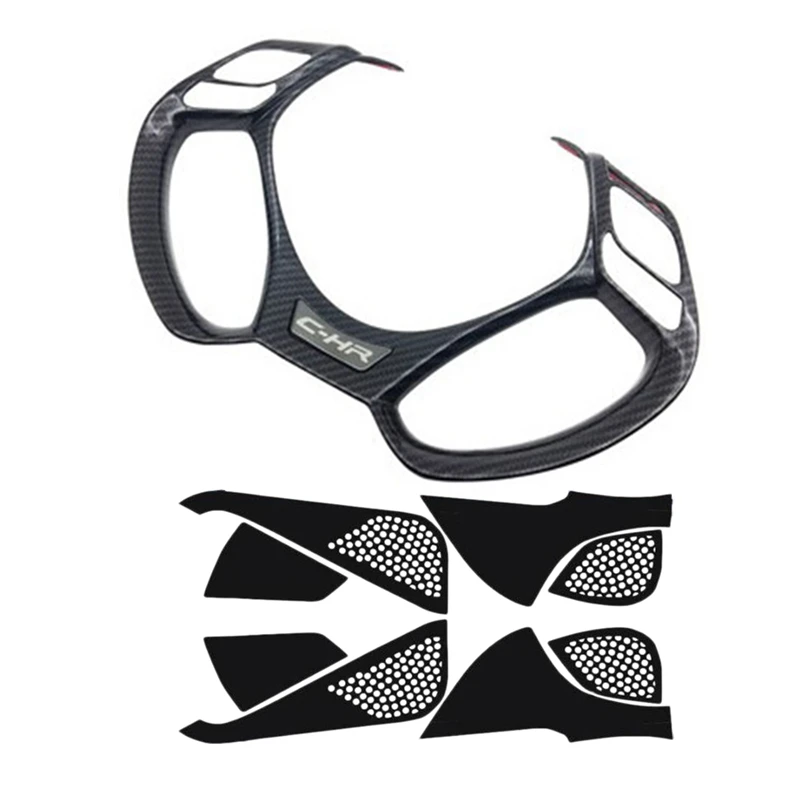 

1 шт. наклейка на дверную панель автомобиля с защитой от ударов пыли Чехол для интерьера и 1 шт. наклейка на руль автомобиля с блестками отдел...