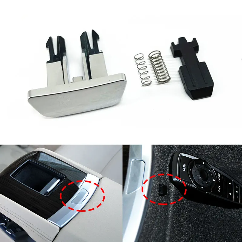 

Rear Seat Centre Armrest Box Push Switch Cup Holder Button Clip For BMW 7 Series 730 740 750 760 F01 F02 F03 F04 2009-2015