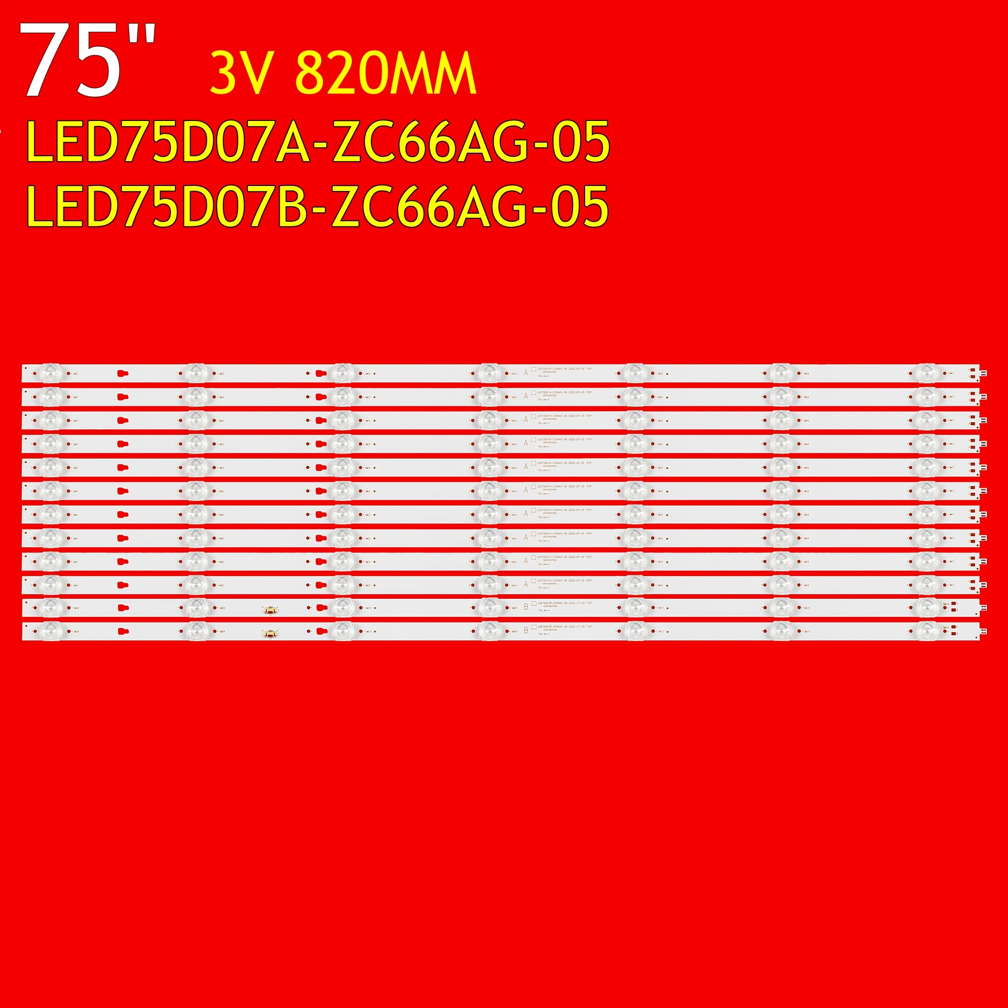 Светодиодная лента подсветки для 75U2 75R5 75R6 75V81 LU75D31 LU75C61 LU75J71 K750USG WR75UT4210 LED75D07A-ZC66AG-05