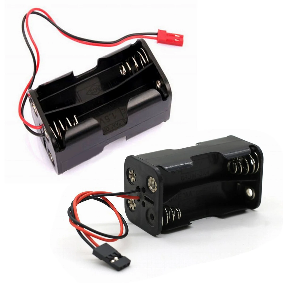 Разъем JR / JST 6 в 4xAA держатель батареи Futaba Head для RC FPV квадрокоптера дрона бпла лодки