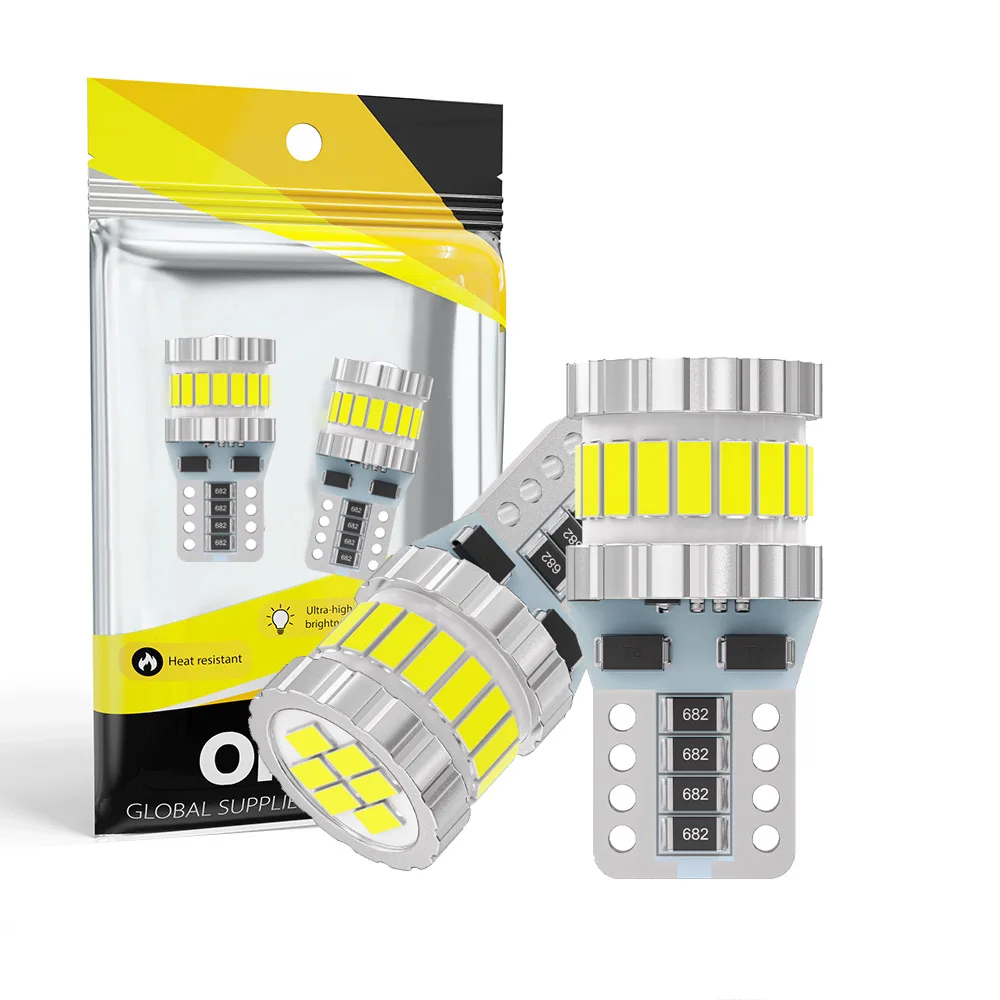 2 шт. T10 W5W светодиодные лампы Canbus Super Bright без ошибок лампа для внутренней двери