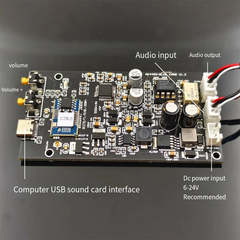 Обновление Bluetooth 5.3 AK4493S Модуль декодирования Аналоговый вход Жесткое