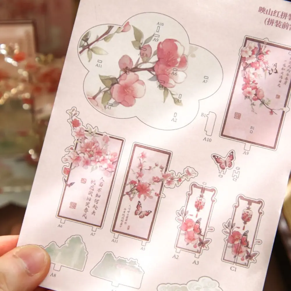 Kawaii древние 3D цветы орнамент мини изысканный рододендрон Simsii мини-экран свет