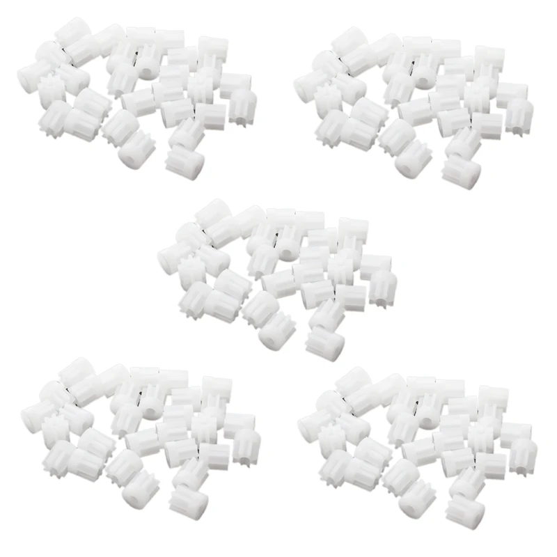 

150Pcs 0.5 Modulus 8 Teeth Plastic Gear Cog For 2Mm Toy Car Motor Shaft