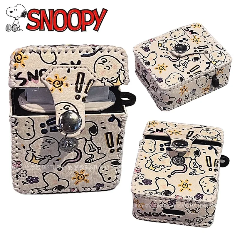Чехол Snoopy для AirPods 3 2 1 защитный чехол из искусственной кожи Apple Airpods Pro2 наушников с