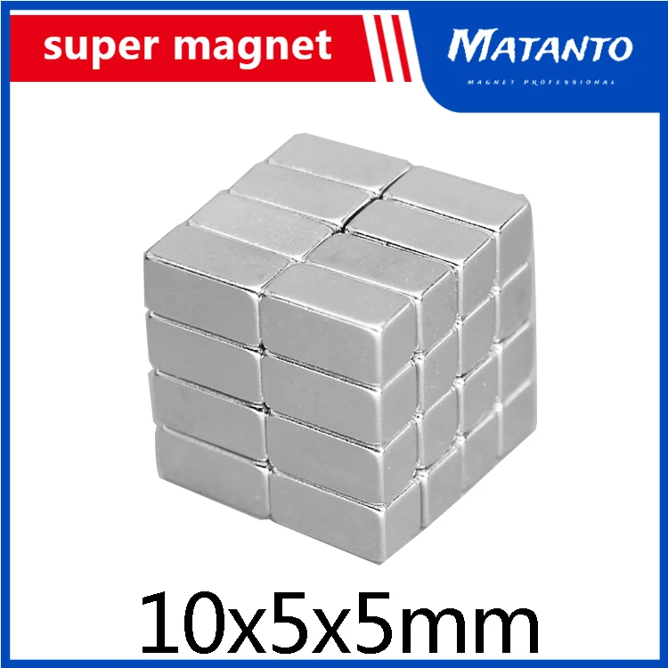 

20/50/100/200/300pcs 10x5x5 Block Super Powerful Magnets Small Permanent Magnet 10x5x5mm Strong Neodymium Magnet 10*5*5