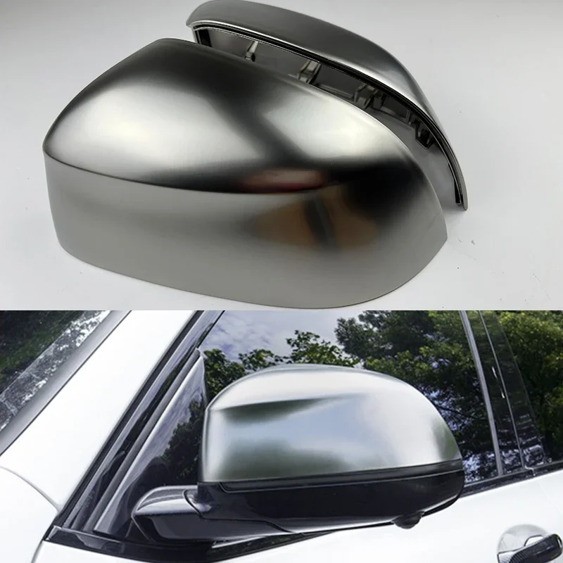 

Для BMW X3 G01 2018 2019 X4 G02 X5 G05 X6 X7 G07 3 G20 Автомобильное боковое крыло, зеркало заднего вида, накладка, серебристая, серая, серая