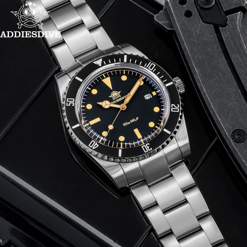 ADDIESDIVE кварцевые часы мужские из нержавеющей стали пузырь зеркальное стекло C3