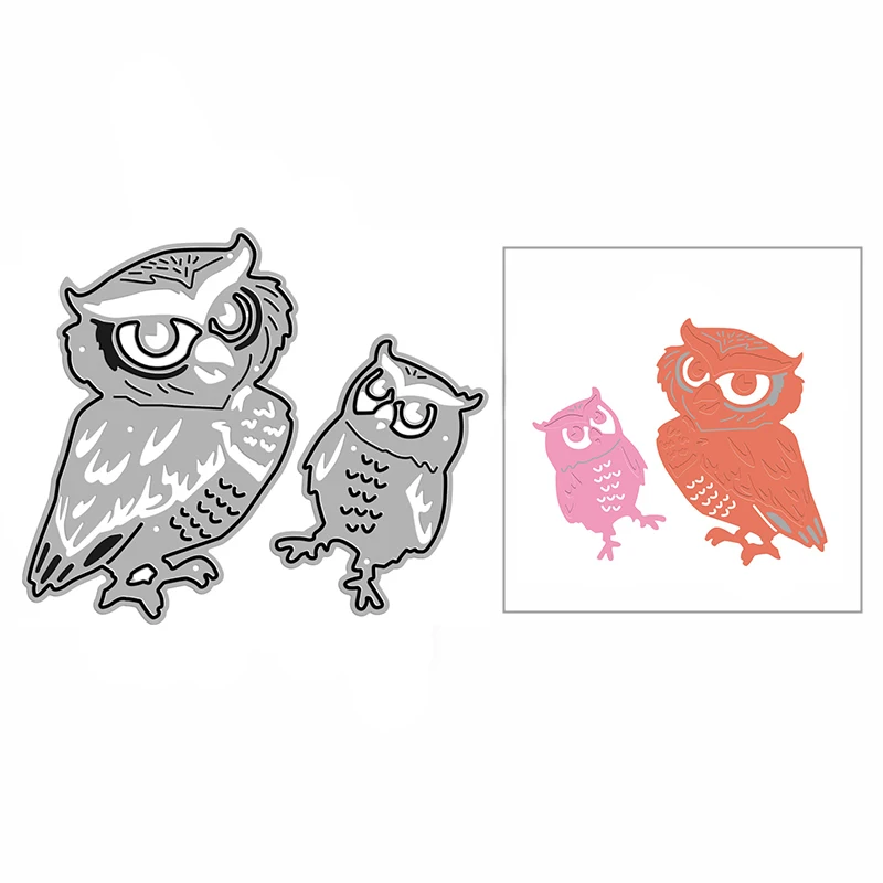 

2022 Сделай Сам две милые совы металлические Вырубные штампы для скрапбукинга и изготовления карт украшение для журнала Новое тиснение ремес...