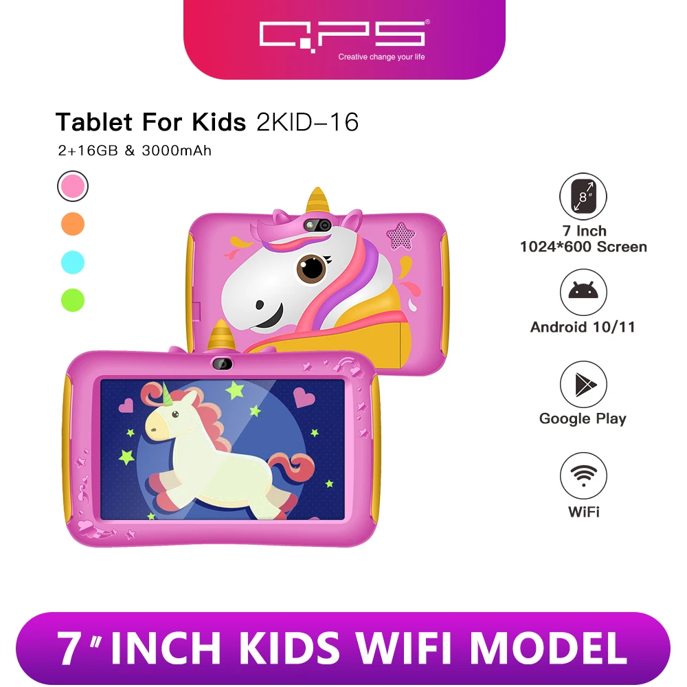 

NEW 7" tablet pc children education tablet 16GB Android 11.0 Animal shape kids learn tablets Unicorn Tablet Gifts for children