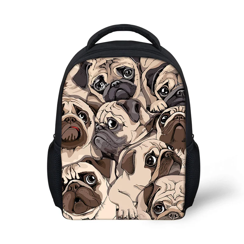 

Lady Cute Pet Dog Printing Mini Travel Purse Daypack Bulldog Pug PU Backpack For Women Casual Rucksack Mochilas Escolar