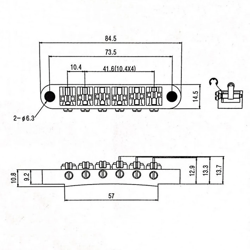 1 комплект из 6-струнной гитары Tune O Matic Bridge и Tailpiece С столбами для Epiphone Les Paul Electric