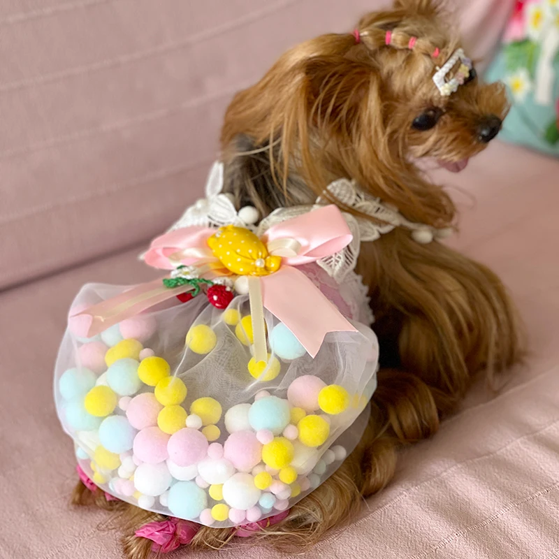 

Dog Wedding Dress Summer Pet Dog Clothes Cat Puppy Skirt Yorkshire Chihuahua Pomeranian Poodle Bichon Pet Costume Dog Dresses