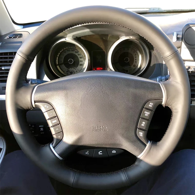 

For Mitsubishi Pajero V93 V97 Leather Steering Wheel Cover