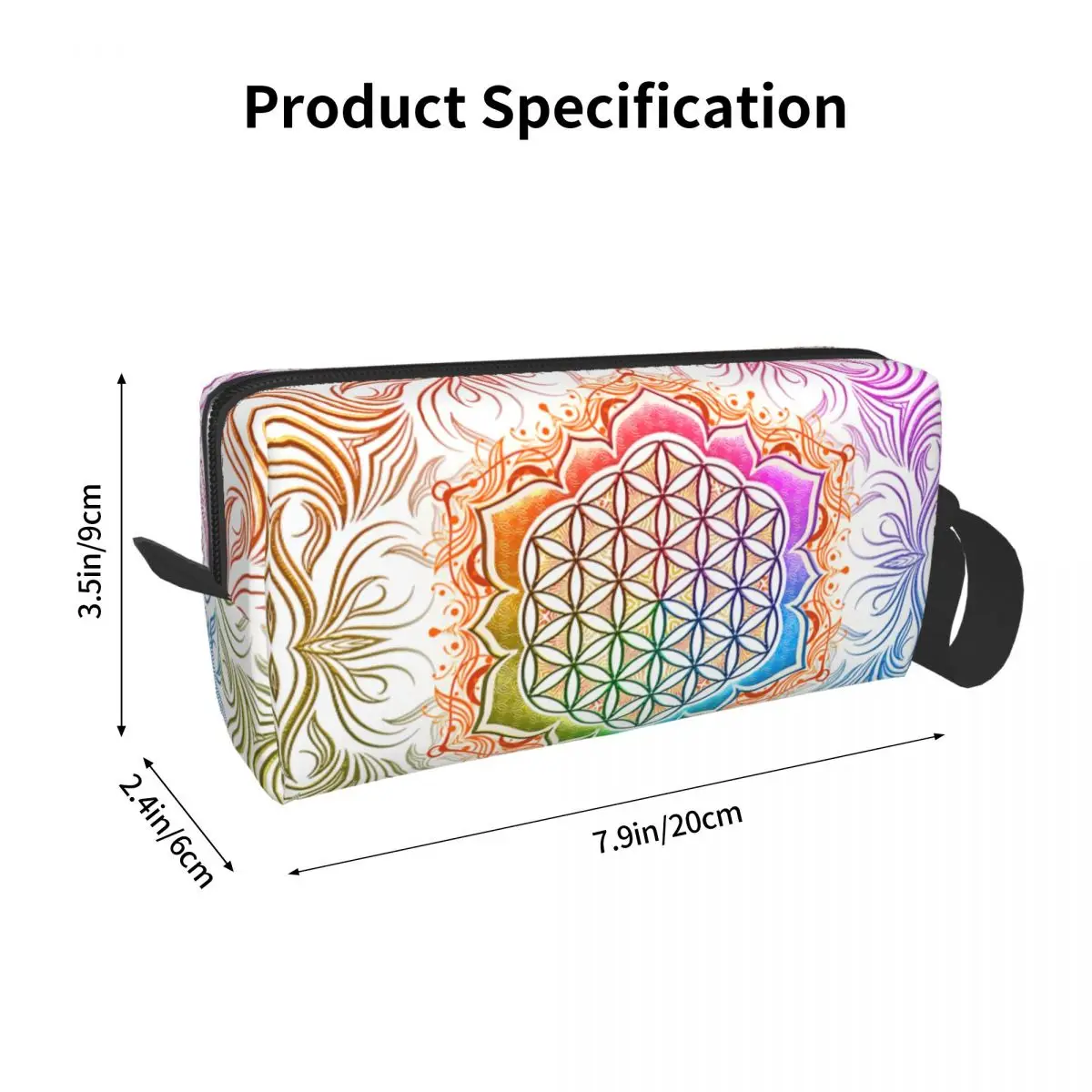 Женская сумочка для туалетных принадлежностей с цветком жизни лотосом
