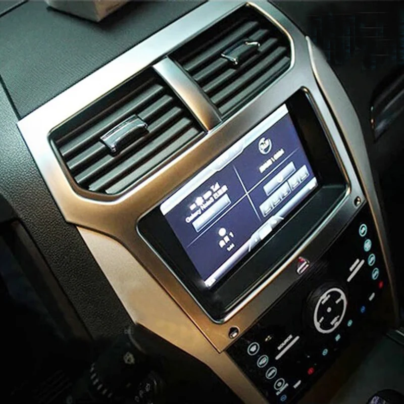 Фото Для Ford Explorer 2011-2019 красочная средняя консоль навигация GPS рамка декоративная крышка отделка Стайлинг автомобиля №1