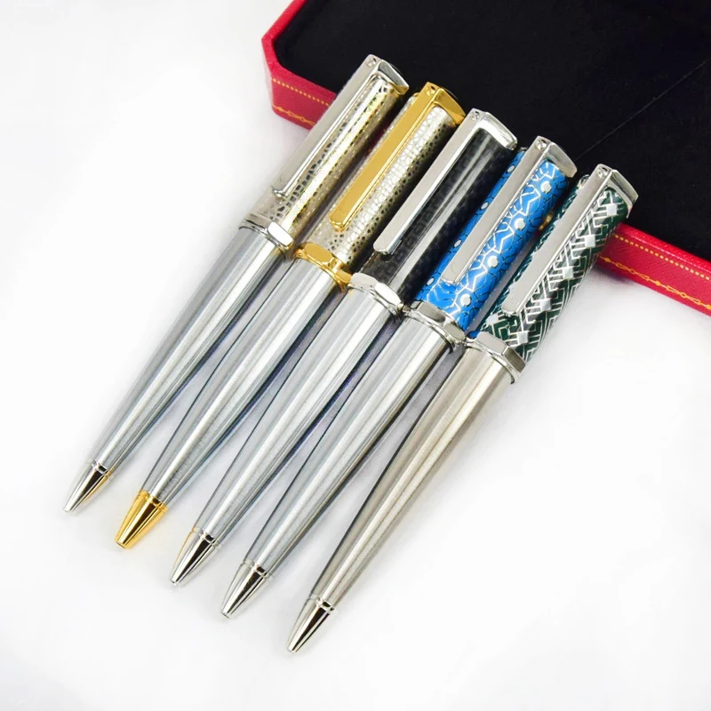 

Luxury Ballpoint Pen Octagon Blue Green Decorative Pattern With Serial Number Writing Smooth Stationery