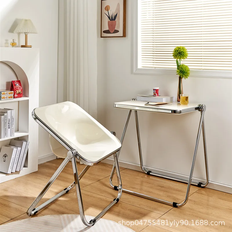 

Акриловый стул для столовой, прозрачный стул, модный сетчатый стул, стул для фото знаменитостей, магазин одежды, стул для макияжа, складные стулья