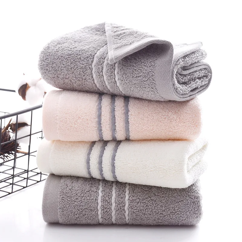 

100% Cotton 34*74cm Face Towel Absorbent Pure Hand Face Cleaning Hair Shower Microfiber Towels Bathroom Home Hotel for Adults