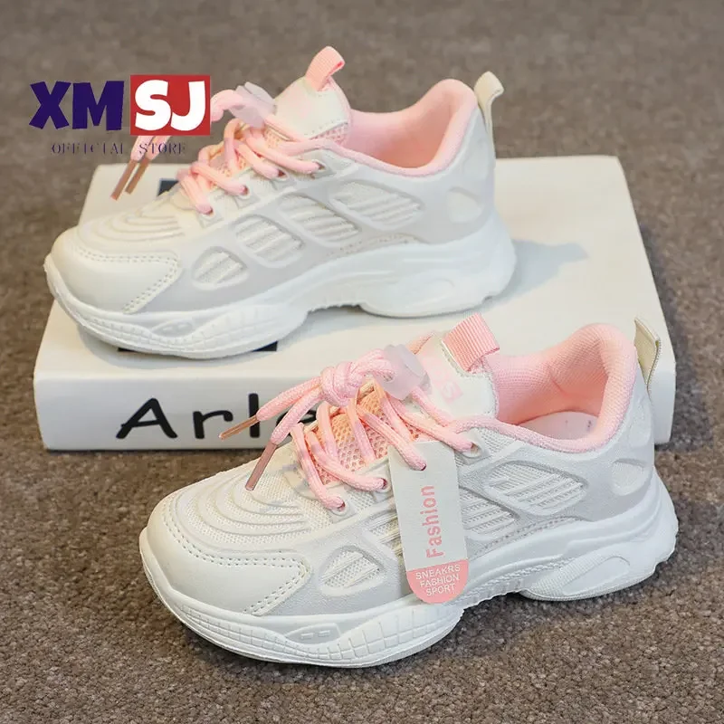 

Kids Casual Sneakers for Boys Girls Soft Bottom Lightweight Children Flat Shoes Mesh Shoes Breathable Sports Running Shoes