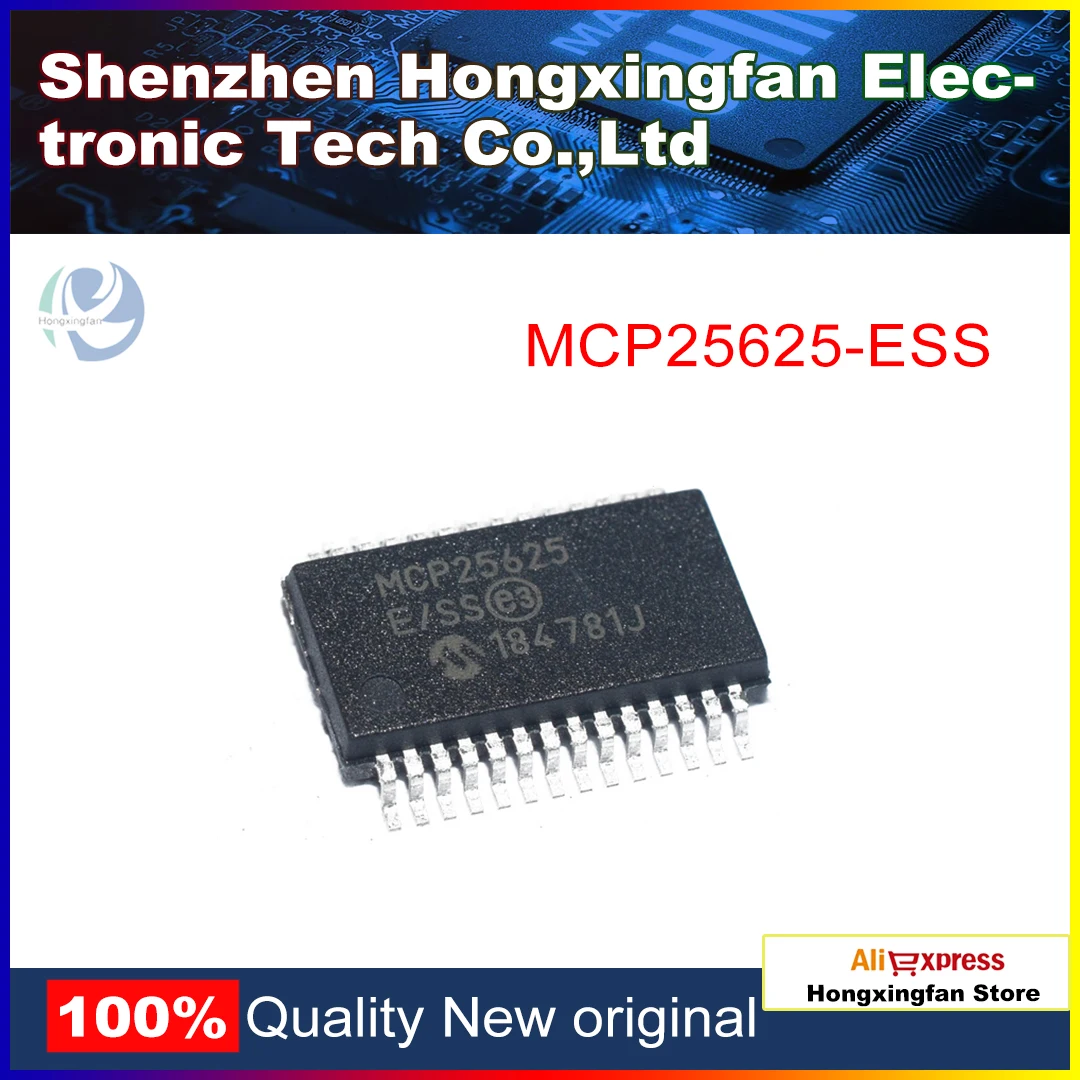 10PCS  MCP25625-E/SS Hongxingfan In stock CAN interface IC CAN Controller with Int. Transceiver SSOP-28
