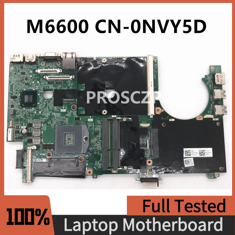 NVY5D 0NVY5D CN-0NVY5D Free Shipping High Quality Mainboard For M6600 Laptop Motherboard HM67 DDR3 100% Full Tested Working Well