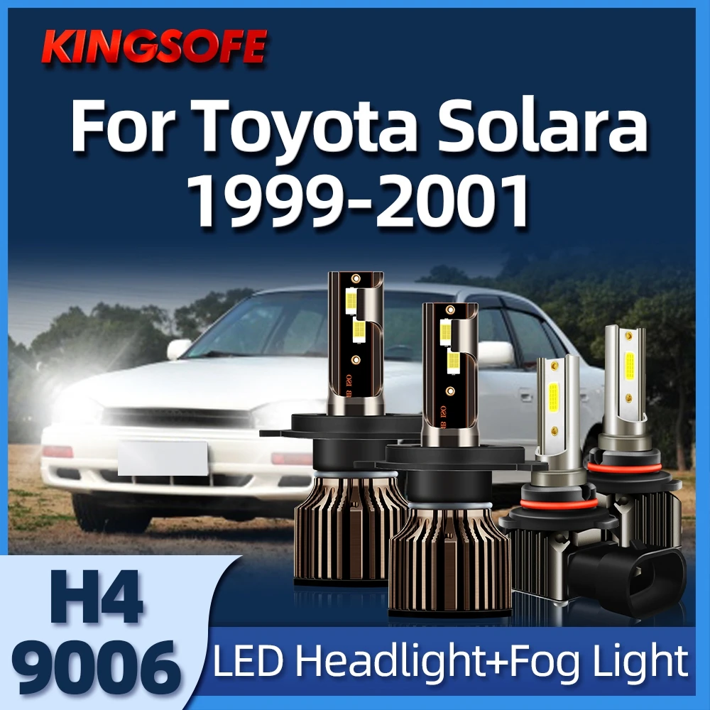 

KINGSOFE Led H4 Headlight 9006 HB4 Headbulb 6000K Auto Fog lamp 12V Fit For Toyota Solara 1999 2000 2001